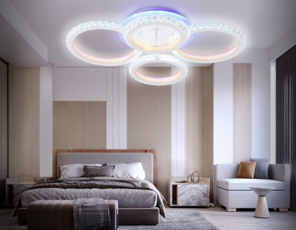 Потолочная дммируемая люстра с пультом ДУ Ambrella light Original FA9524