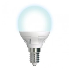 Диммируемая светодиодная лампа E14 7W 4000K (белый) Uniel LED-G45 7W-4000K-E14-FR-DIM PLP01WH (UL-00004300)