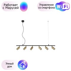 Подвесной светильник Crystal Lux с поддержкой Маруся CLT 015C6 L1200 BL-GO-М