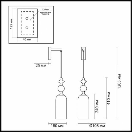 Бра Odeon Light Candy 4861/1WA