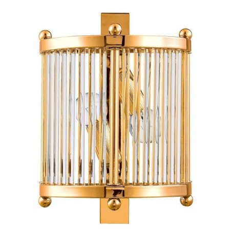 Бра Crystal Lux с лампочками TADEO AP2 GOLD/TRANSPARENTE+Lamps E14 P45