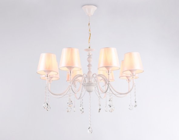 Подвесная люстра с абажуром и хрусталем Ambrella light TRADITIONAL TR4605