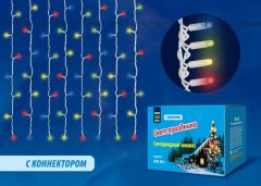 Уличная светодиодная гирлянда Uniel занавес 220V разноцветный ULD-C2030-240/TWK MULTI IP67
