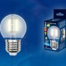 Филаментная светодиодная лампа E27 6W 3000K (теплый) Sky Uniel LED-G45-6W-WW-E27-FR PLS02WH (UL-00000302)