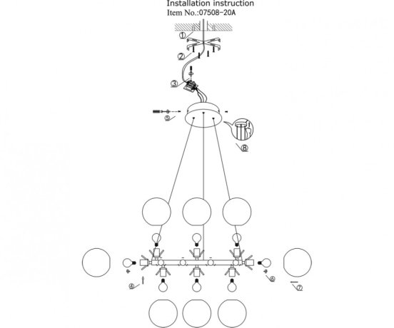 Подвесная люстра Kink Light Сида 07508-20,20 (20419)