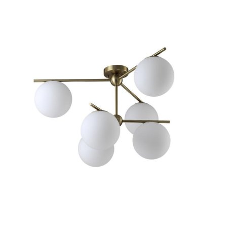 Потолочная люстра Crystal Lux  с лампочками FELIZ SP-PL6 BRONZE/WHITE+Lamps E27 P45