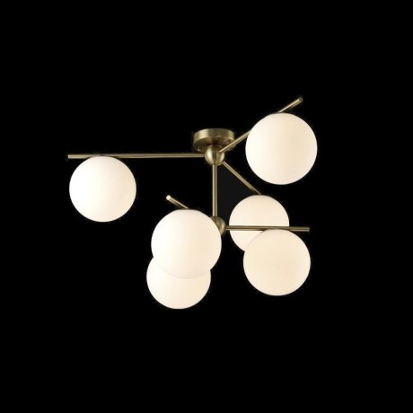 Потолочная люстра Crystal Lux  с лампочками FELIZ SP-PL6 BRONZE/WHITE+Lamps E27 P45