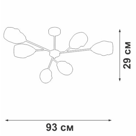 Люстра на штанге Vitaluce V3958-1/6P