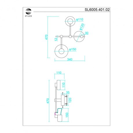 Настенный светильник ST Luce Vallo SL6005.401.02