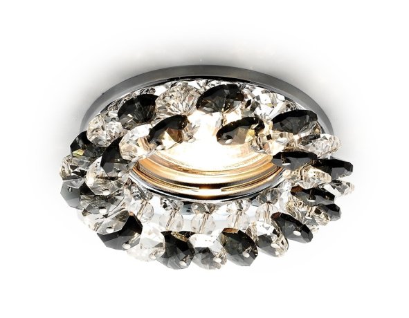 Встраиваемый светильник Ambrella light Crystal K206 BK/CH