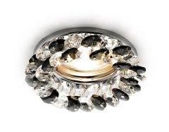 Встраиваемый светильник Ambrella light Crystal K206 BK/CH