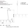 Подвесной светильник Crystal Lux с поддержкой Алиса CLT 015C6 L1200 BL-GO-А