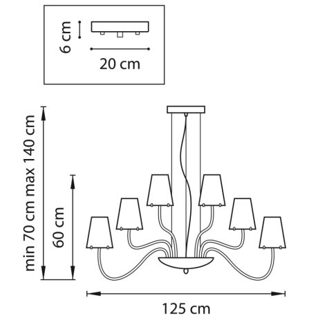 Подвесная люстра Lightstar с поддержкой Алисы, Diafano 758214