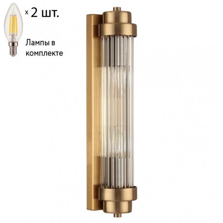 Настенный светильник с лампочкой Odeon Light Lordi 4821/2W+Lamps E14 Свеча