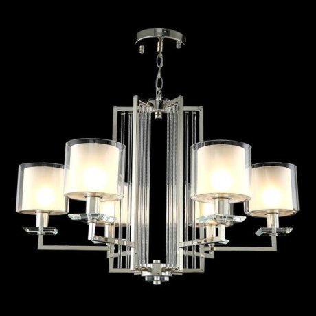 Подвесная люстра Crystal Lux с поддержкой Алиса NICOLAS SP-PL6 NICKEL/WHITE-А