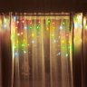 2х0,6м. Электрогирлянда ''Бахрома'' с контроллером (RGB) 48LED IP20 Vegas 55114