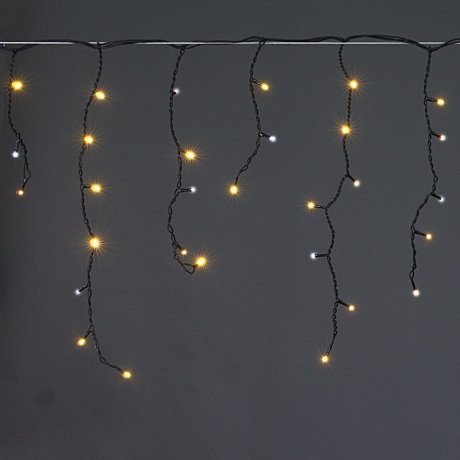 5x0.6м. Гирлянда бахрома влагозащищенная 180LED (теплый) A-056AR WW/W FLASH Sneha 1413827