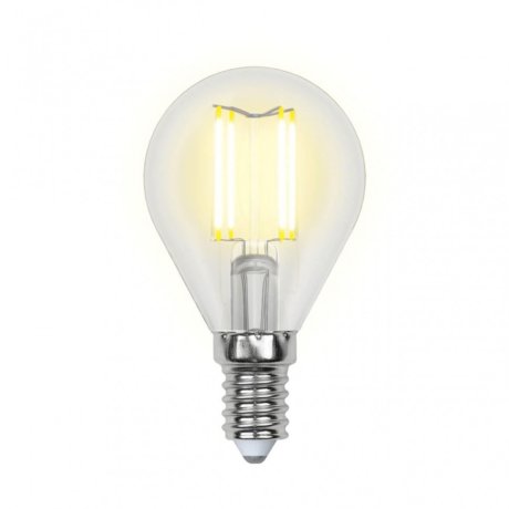 Филаментная лампа E14 6W 4000K (белый) Sky Uniel LED-G45-6W-NW-E14-CL PLS02WH (UL-00001371)