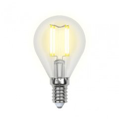Филаментная лампа E14 6W 4000K (белый) Sky Uniel LED-G45-6W-NW-E14-CL PLS02WH (UL-00001371)