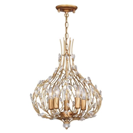 Подвесная люстра с лампочками Favourite Batun 2020-5P+Lamps E14 Свеча