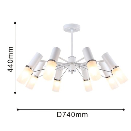 Люстра на штанге с лампочками F-Promo Viator 2559-8P+Lamps E14 Свеча