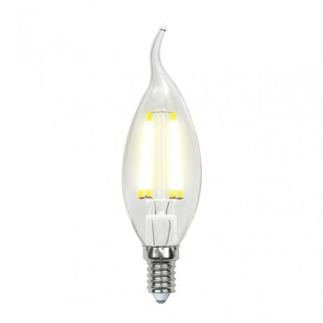 Лампа светодиодная филаментная (UL-00001374) Uniel E14 6W 4000K прозрачная LED-CW35-6W/NW/E14/CL PLS02WH