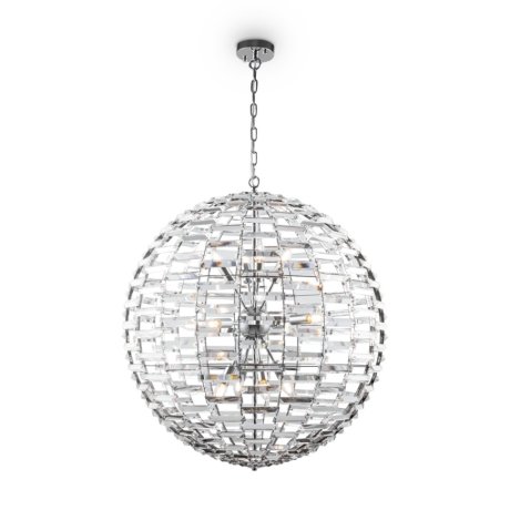 Подвесная люстра в виде шара с хрустальными вставками Maytoni Palla MOD092PL-12CH