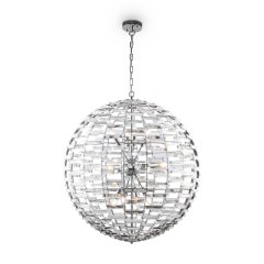 Подвесная люстра в виде шара с хрустальными вставками Maytoni Palla MOD092PL-12CH