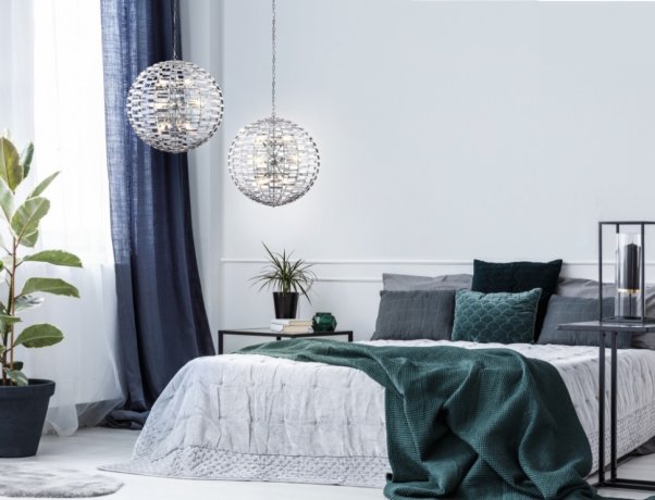 Подвесная люстра в виде шара с хрустальными вставками Maytoni Palla MOD092PL-12CH