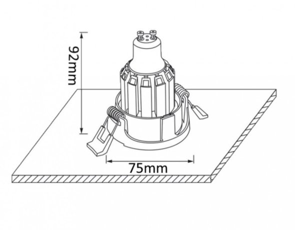 Встраиваемый светильник Crystal Lux CLT 004C1 WH