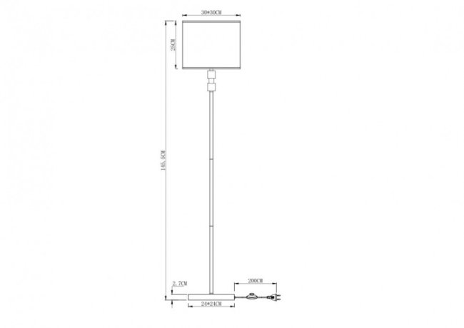 Торшер с лампочкой Arte Lamp North A5896PN-1PB+Lamps