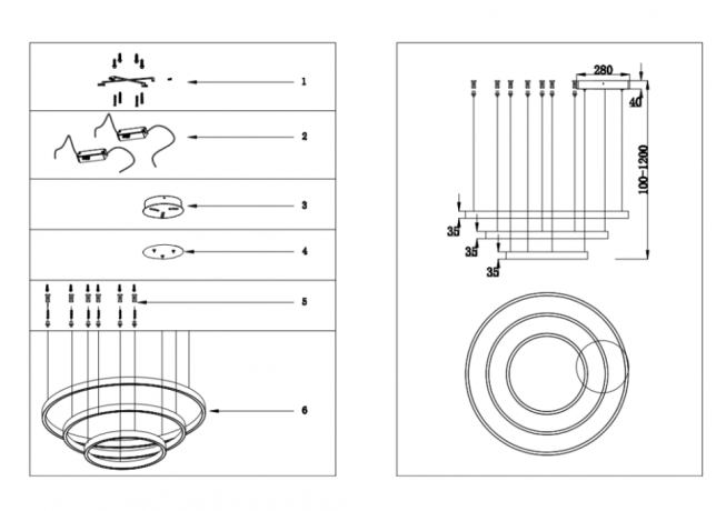 Накладка на основание подвесных светильников Maytoni Rim MOD058A-02W
