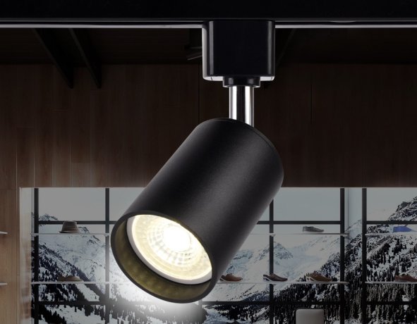 Однофазный светильник для трека Ambrella light Track System GL5123 BK