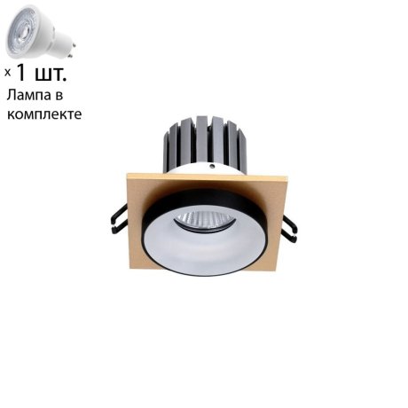 Встраиваемый светильник с лампочкой Favourite Diversa 2887-1C+Lamps Gu10