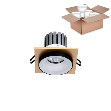 Встраиваемый светильник с лампочкой Favourite Diversa 2887-1C+Lamps Gu10