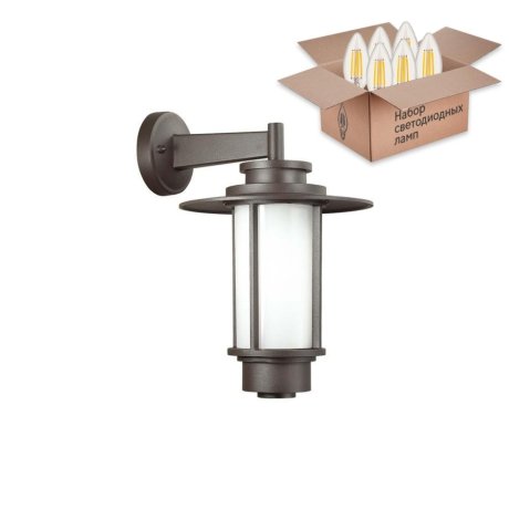 Уличный светильник с лампочкой Odeon Light Mito 4047/1W+Lamps Е27 Свеча