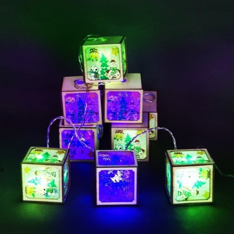 2м. Гирлянда с насадками 10LED (RD/GN,RD/BL) A-483 Sneha 1413889