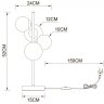 Настольная лампа Arte Lamp Gemini A2243LT-4PB