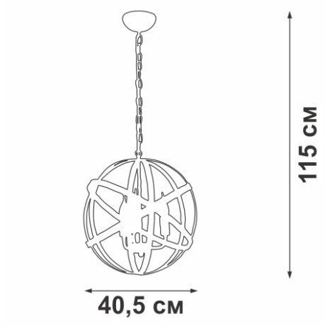 Подвесной светильник Vitaluce V4387-1/4