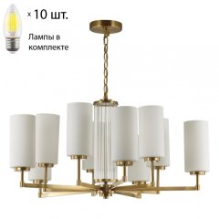 Подвесная люстра с лампочками Odeon Light Kasali 4990/10+Lamps Е27 Свеча
