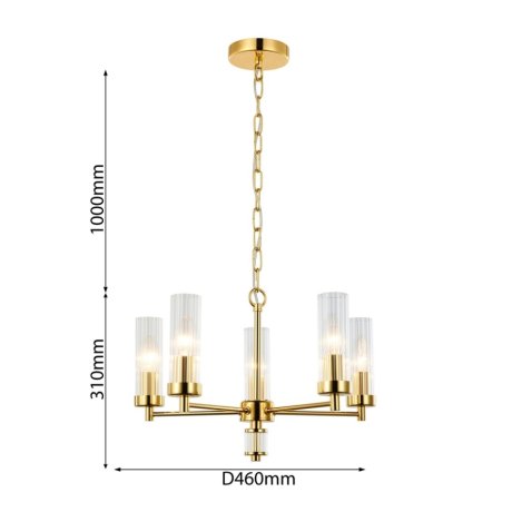 Подвесная люстра с лампочками Favourite Aesthetic 2673-5P+Lamps E14 Свеча