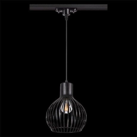 Однофазный светильник на подвесе для трека Novotech Zelle  с лампочкой 370425+Lamps E27 P45