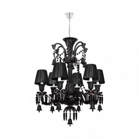 Подвесная люстра с черным хрусталем Loft IT Zenith 10210/6 Black