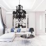 Подвесная люстра с черным хрусталем Loft IT Zenith 10210/6 Black