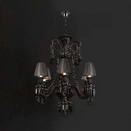 Подвесная люстра с черным хрусталем Loft IT Zenith 10210/6 Black