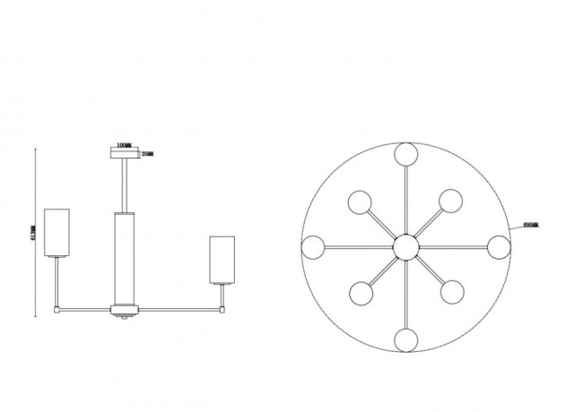 Люстра на штанге Agnes Freya FR5184PL-08CH
