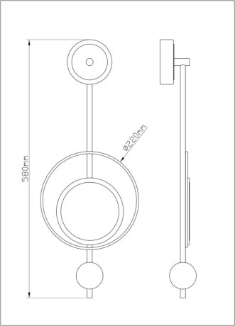 Настенный светильник Arte Lamp Polaris A2604AP-7GO