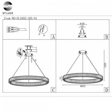 Подвесная люстра ST-Luce Tivoli SL1622.183.01