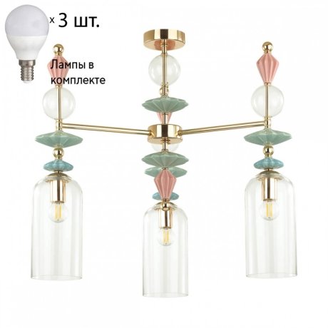 Люстра на штанге с лампочками Odeon Light Bizet 4855/3C+Lamps E14 P45