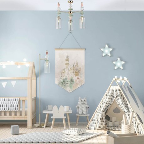 Люстра на штанге с лампочками Odeon Light Bizet 4855/3C+Lamps E14 P45